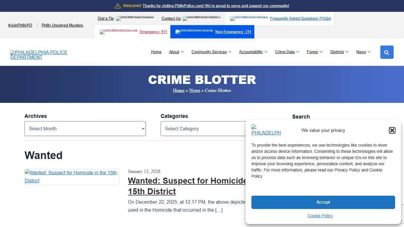 Wanted | Philadelphia Police Department (PPD)